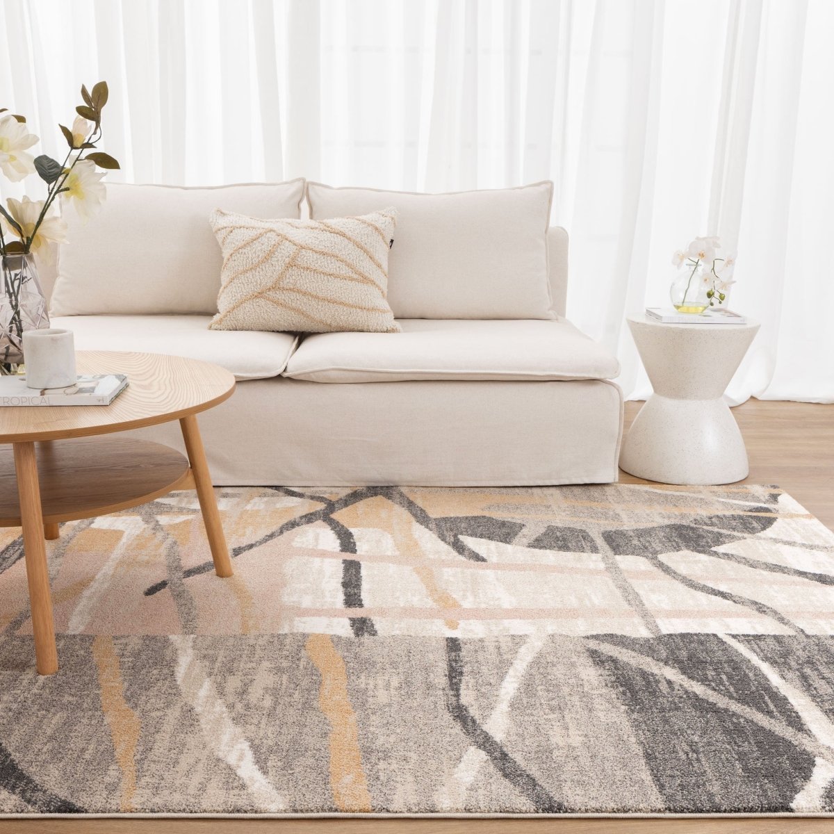 Zenda Watercolour Splash Multi Rug