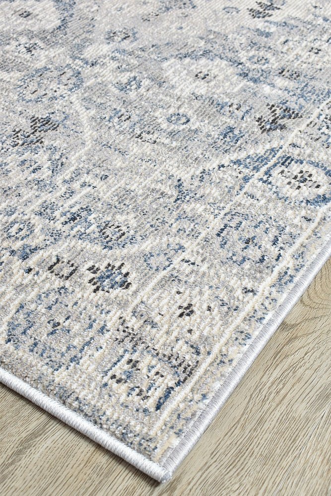 Zircon Blue Light Grey Hallway Runner