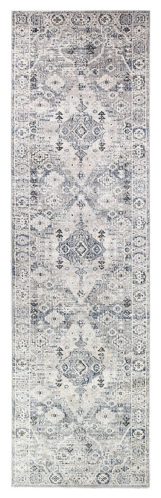 Zircon Blue Light Grey Hallway Runner