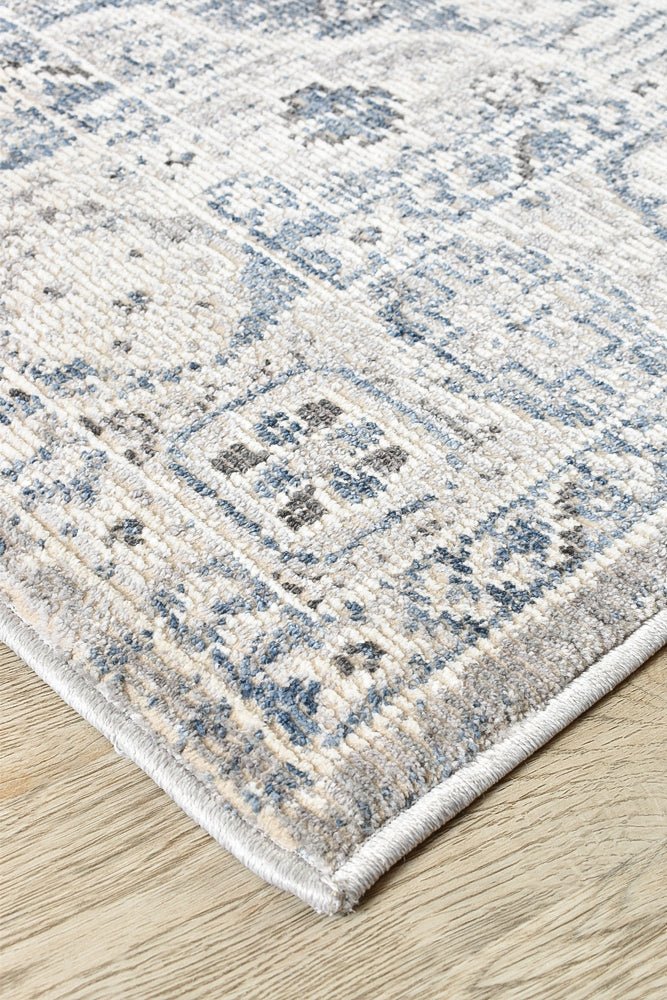 Zircon Blue Light Grey Rug