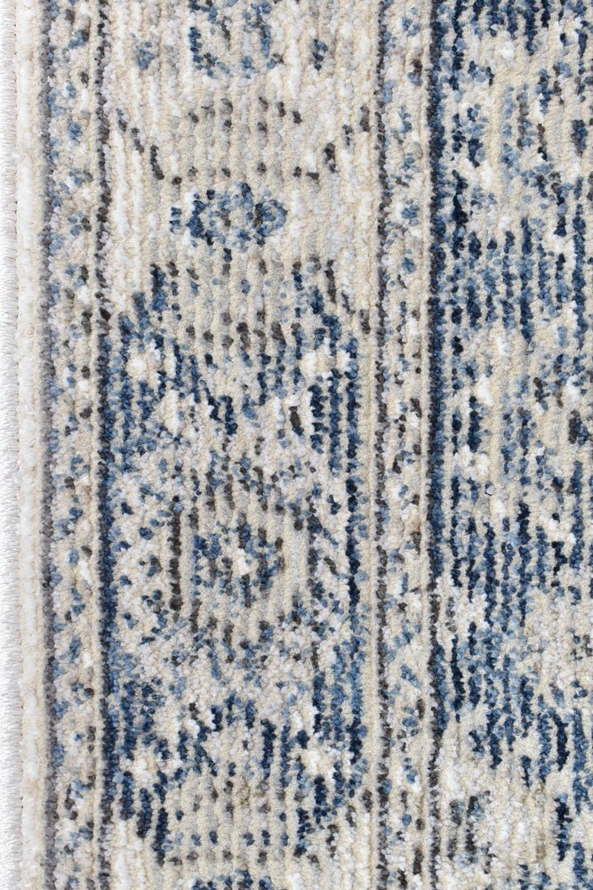 Zircon Cream Blue Traditional Rug