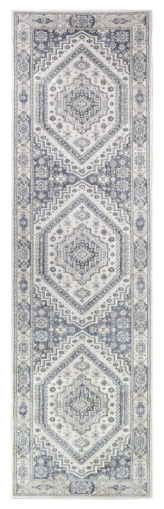 Zircon Cream Blue Traditional Rug