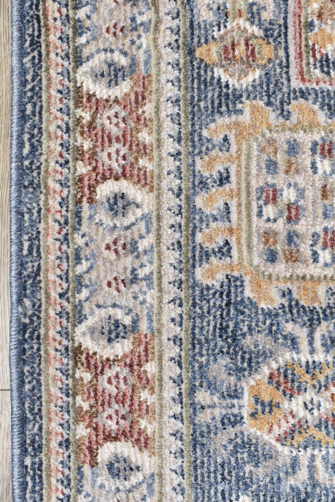 Zircon Dark Blue Transitional Hallway Runner