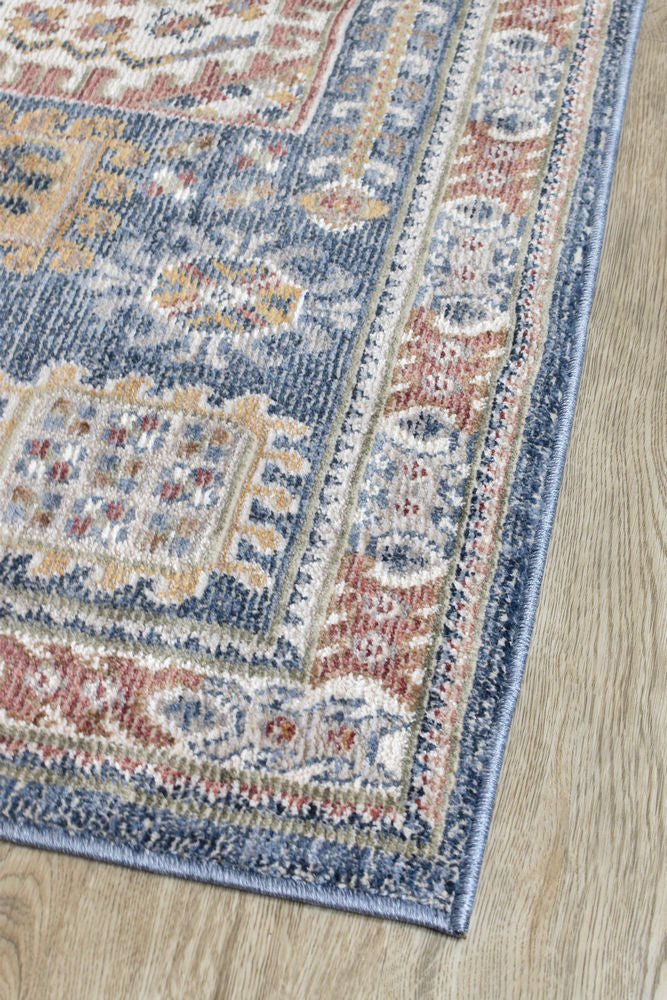 Zircon Dark Blue Transitional Hallway Runner