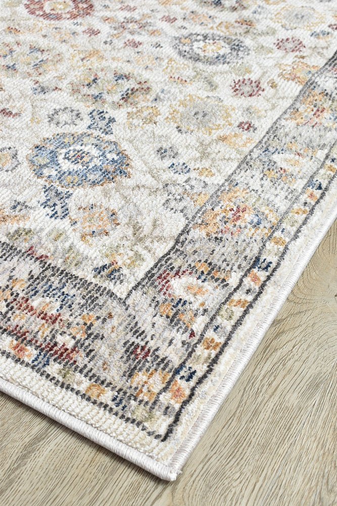 Zircon Floral Cream Hallway Runner