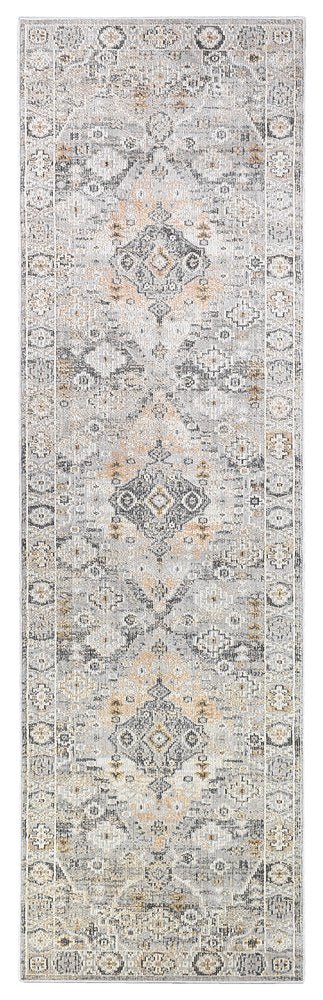 Zircon Grey Mustard Traditional Rug