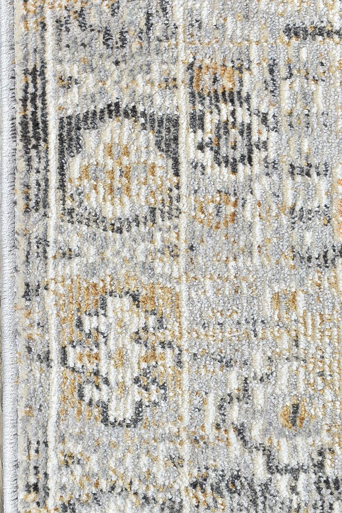 Zircon Grey Mustard Traditional Rug