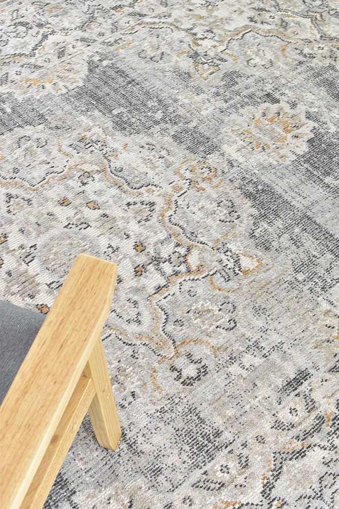 Zircon Light Grey Traditional Rug