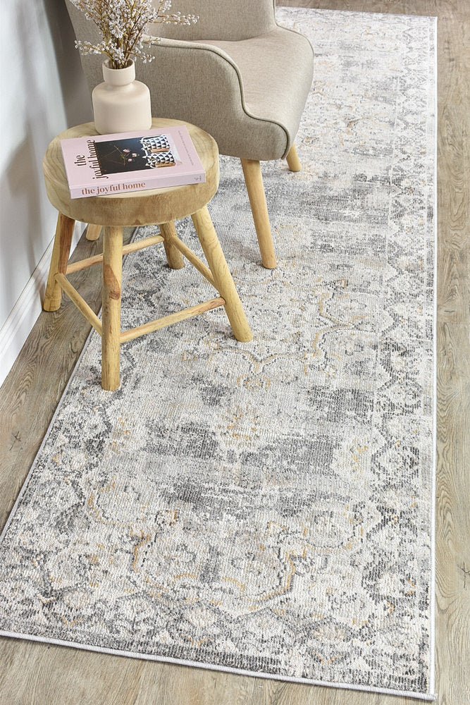 Zircon Light Grey Traditional Rug