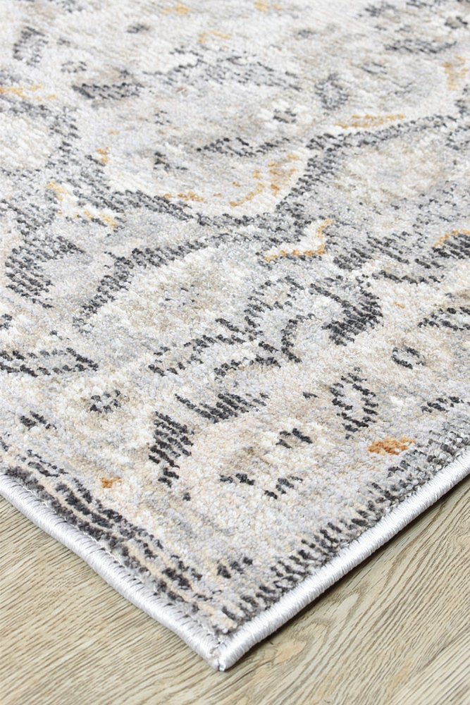 Zircon Light Grey Traditional Rug