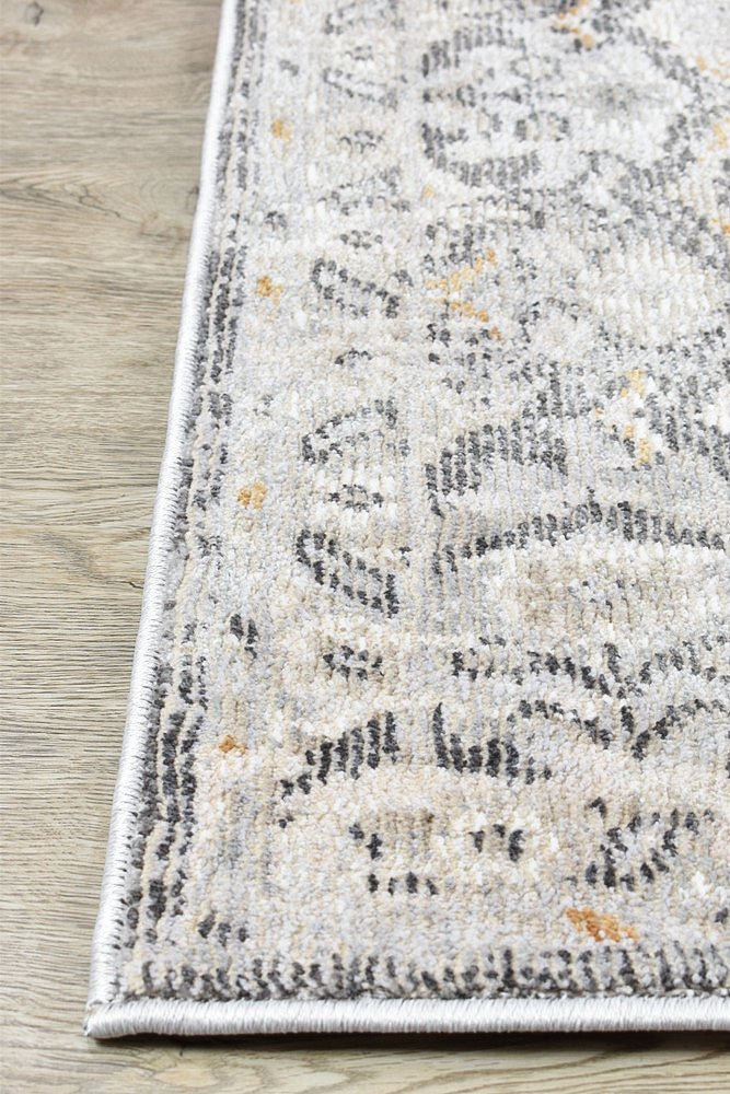 Zircon Light Grey Traditional Rug