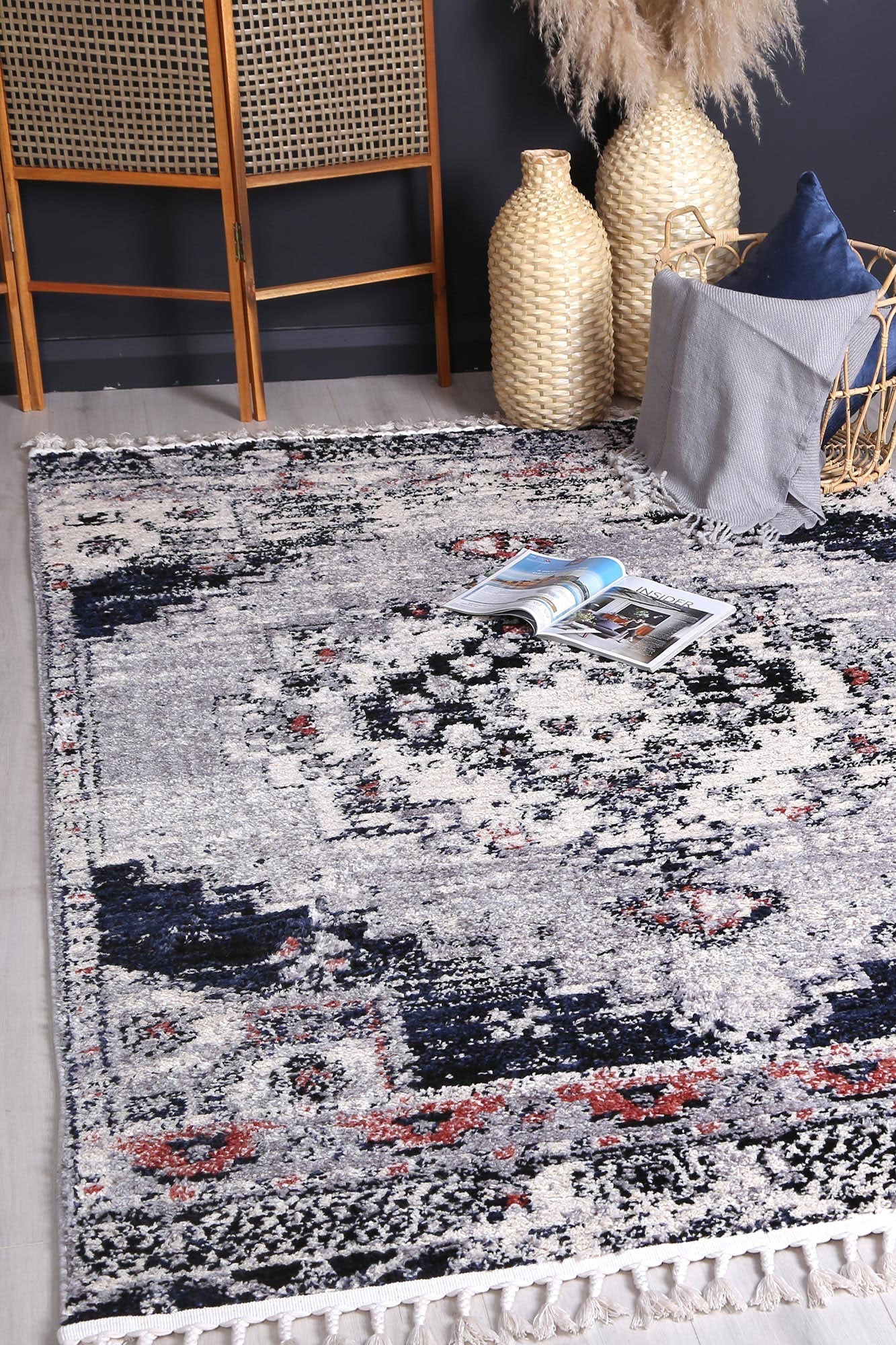 Pristine Blue Grey Oriental Rug - Ruggy