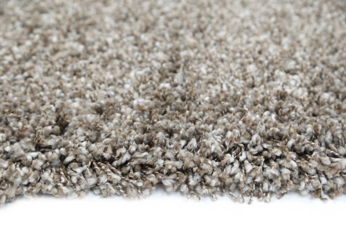 Allure Plush Brown Beige Shaggy Rug - Ruggy