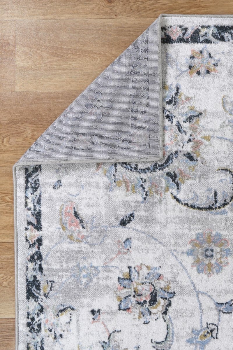 Artify Piraeus Grey Traditional Soft Rug - Ruggy