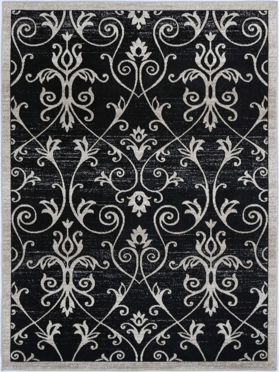 Artify Rizhao Black & Cream Contemporary Rug - Ruggy