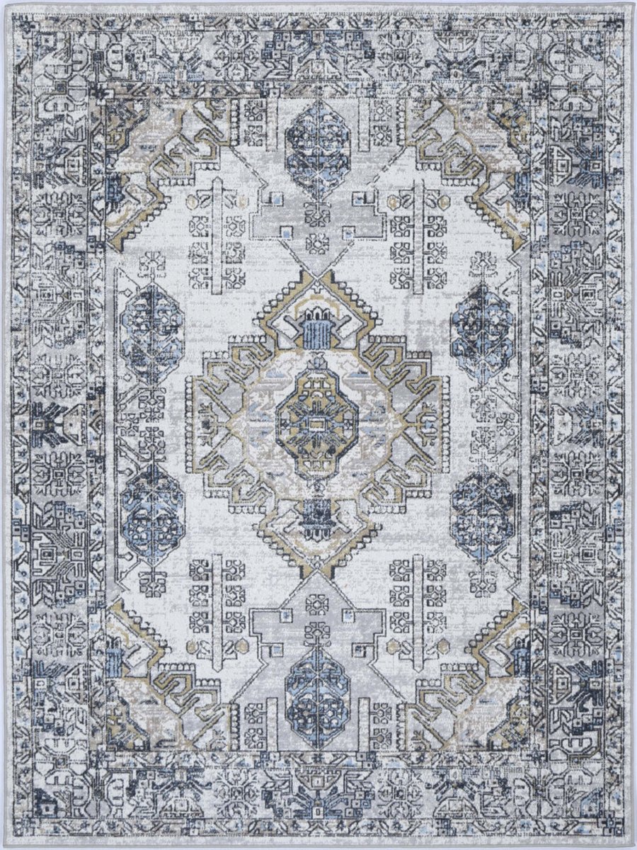 Artify Taicang Blue & Grey Traditional Rug - Ruggy