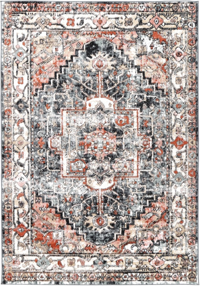 Artique Traditional Charcoal Rug - Ruggy