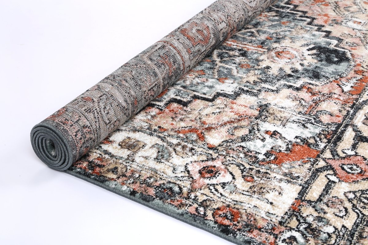 Artique Traditional Charcoal Rug - Ruggy