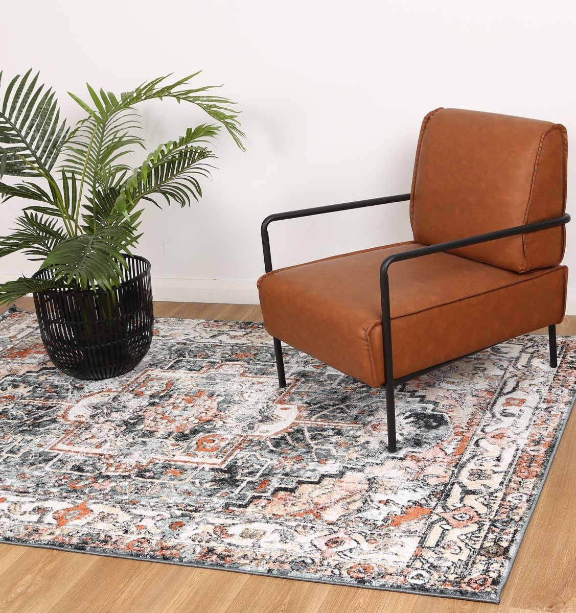 Artique Traditional Charcoal Rug - Ruggy