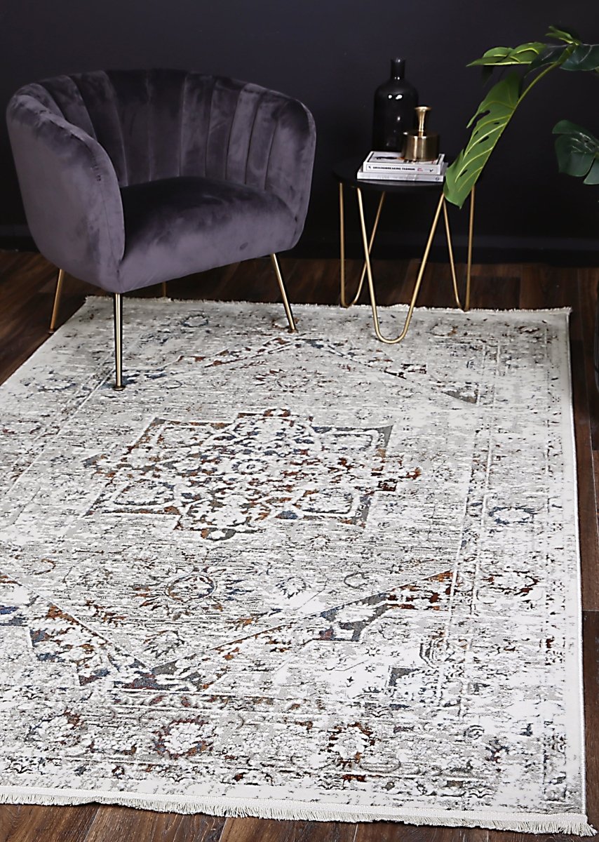 Celestial Classic Vintage Grey Multi Rug - Ruggy