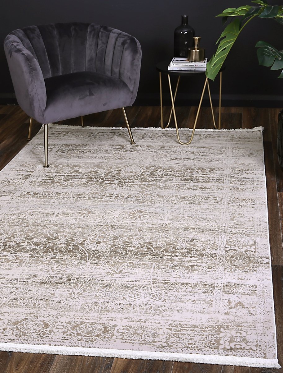 Celestial Fine lace Beige Rug - Ruggy