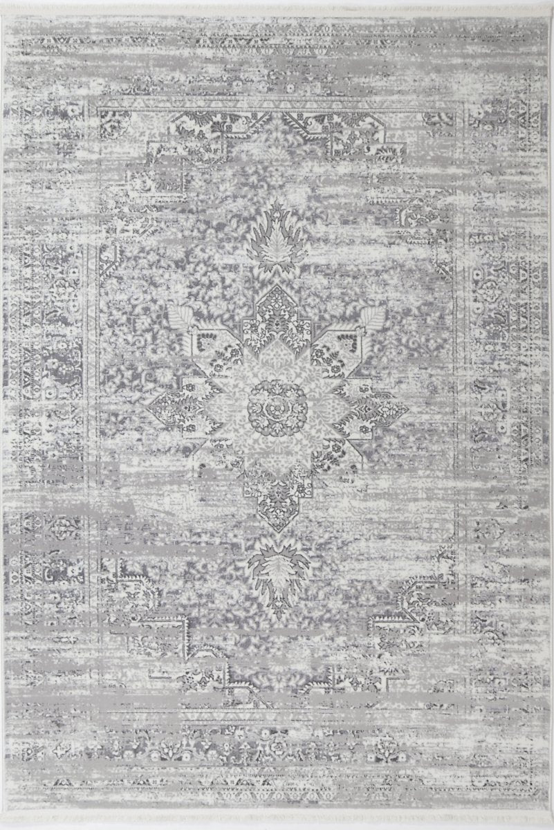 Celestial Medalion Grey Rug - Ruggy