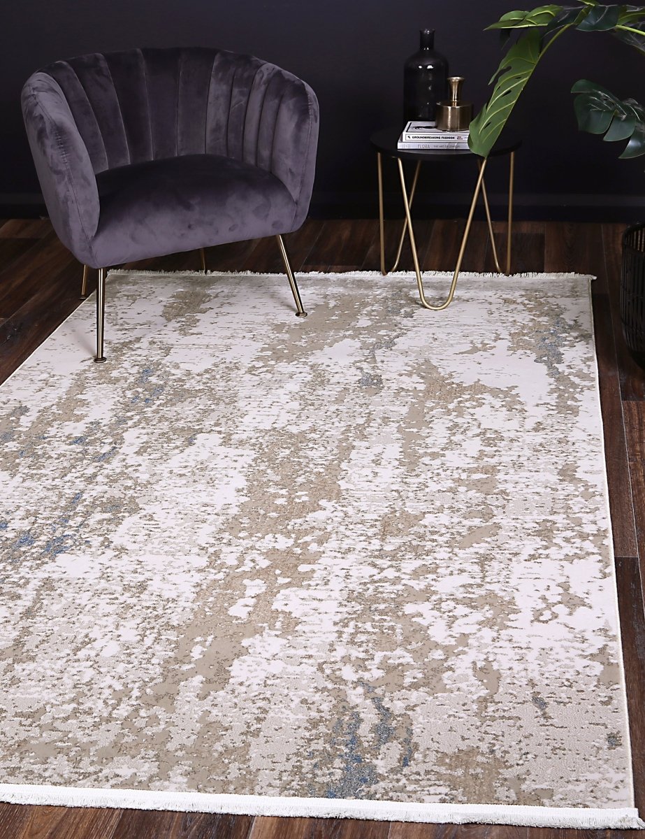 Celestial One Modern Beige Blue Rug - Ruggy