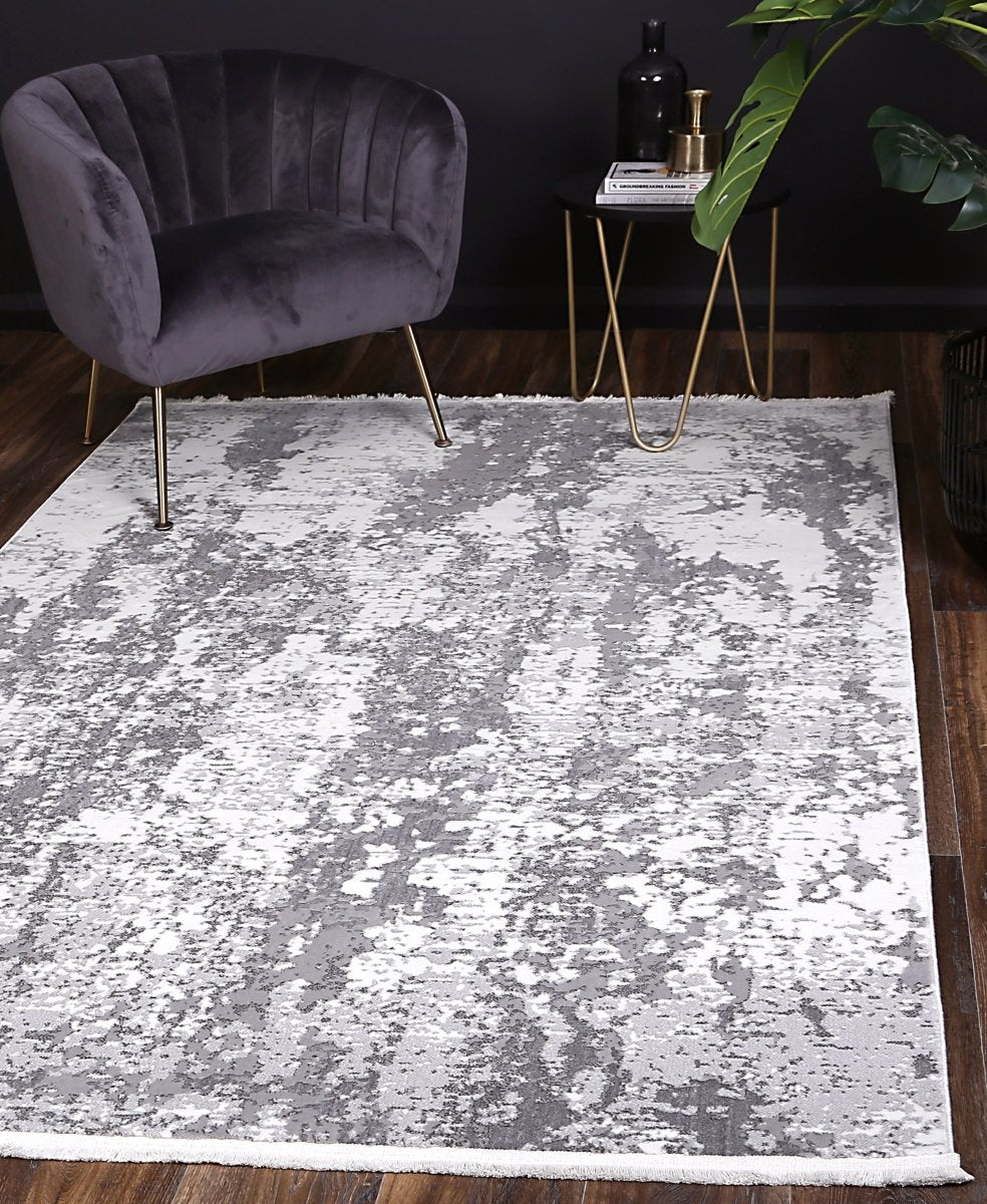 Celestial One Modern Grey Rug - Ruggy