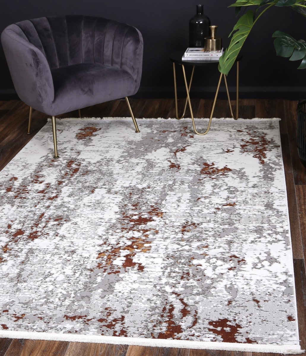 Celestial One Modern Grey Terracotta Rug - Ruggy