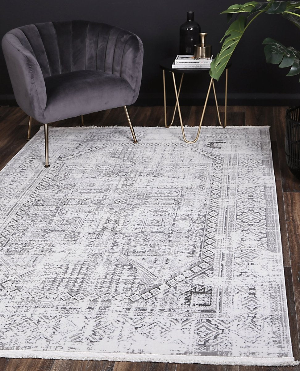 Celestial Panel Grey Rug - Ruggy