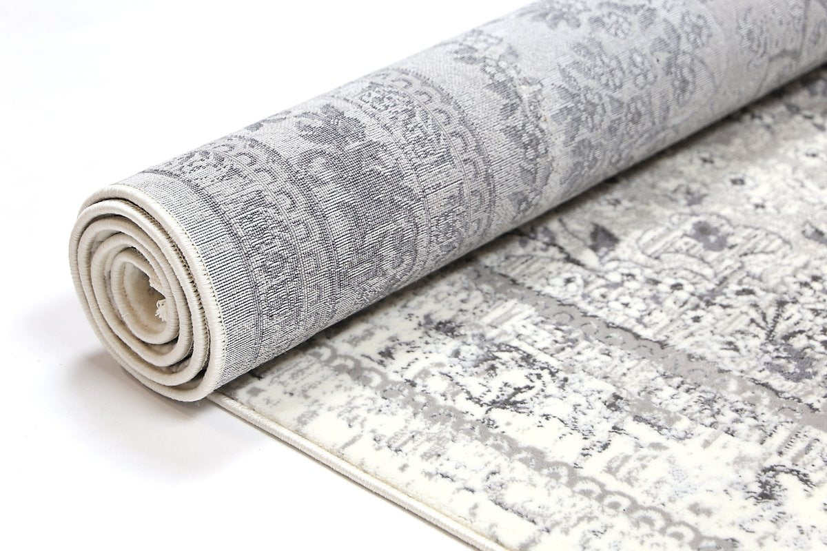 Celestial Vintage Medalion Grey Rug - Ruggy