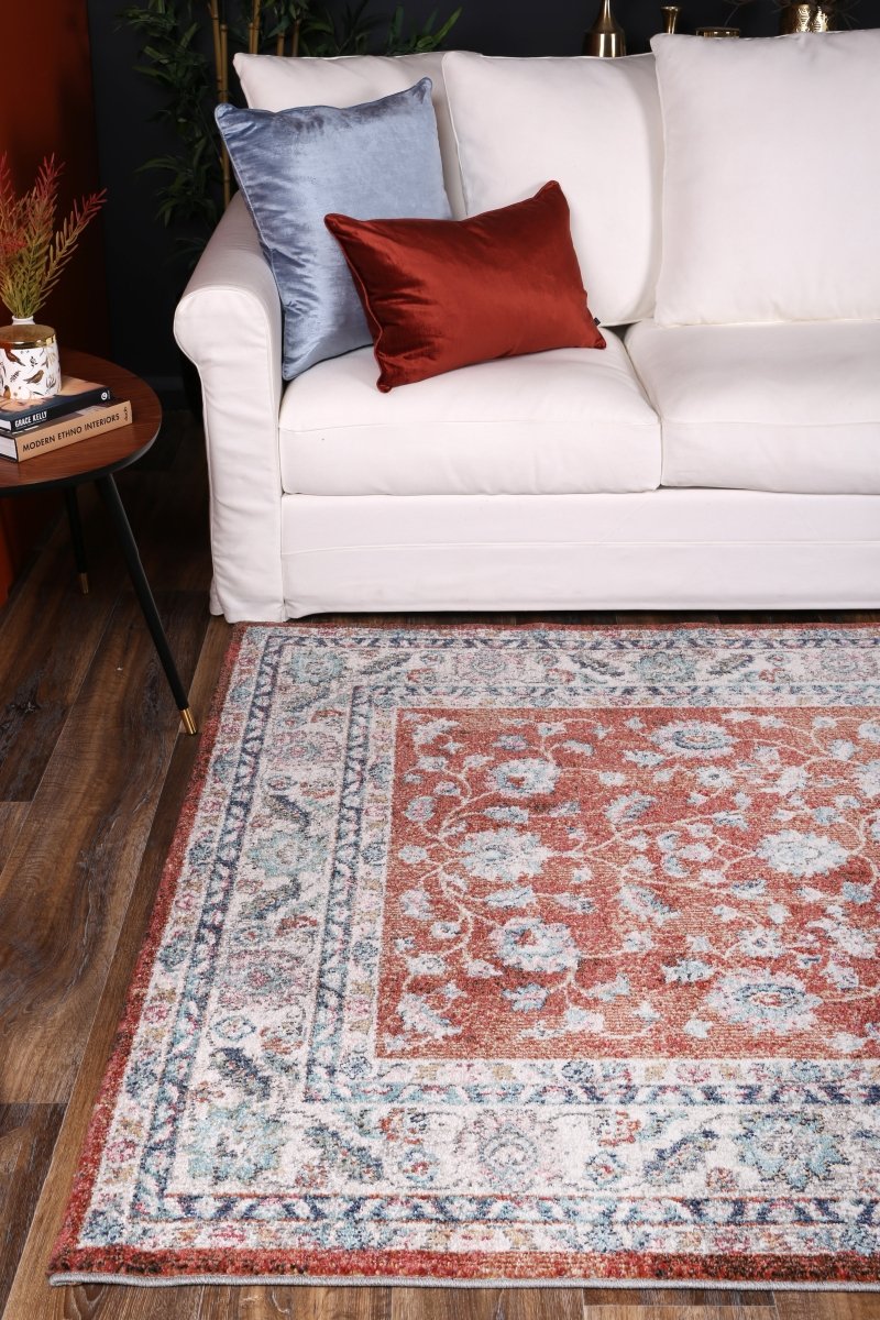 Crisp Luda Terracotta Transitional Rug - Ruggy