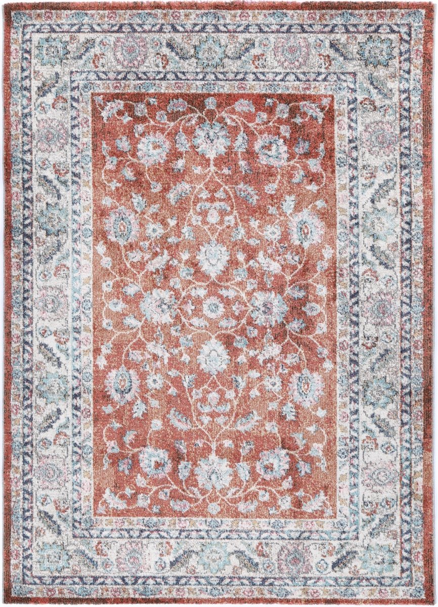 Crisp Luda Terracotta Transitional Rug - Ruggy