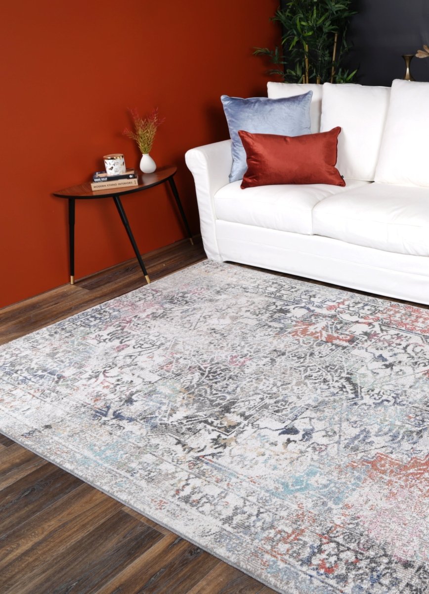 Crisp Maria Grey & Multi Transitional Rug - Ruggy