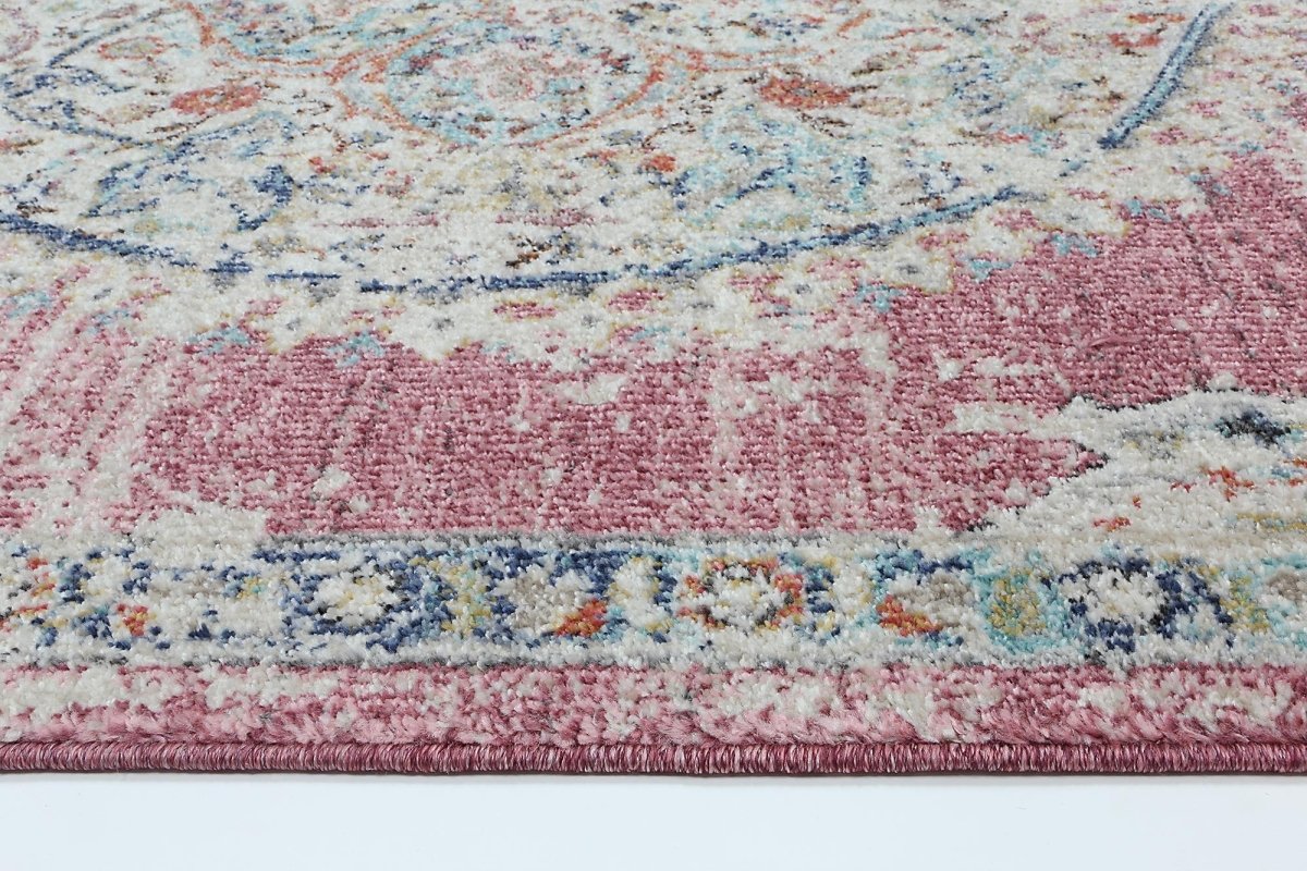 Crisp Medallion Transitional Blush Rug - Ruggy