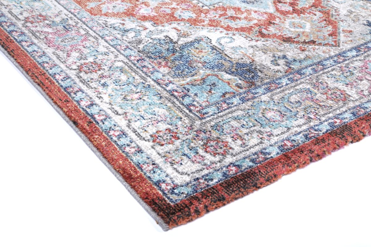 Crisp Seo Terracotta & Ivory Transitional Rug - Ruggy