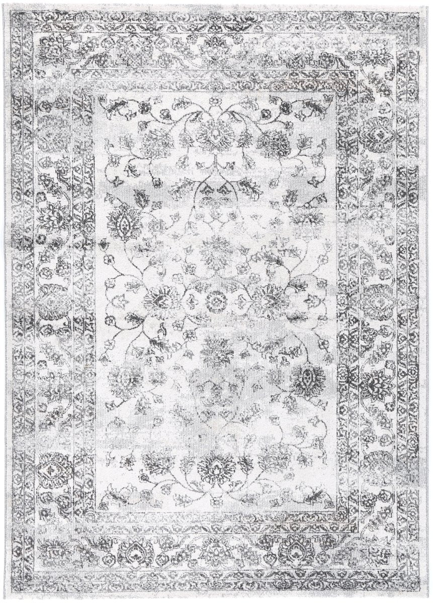 Crisp Serena Grey & Ivory Rug - Ruggy