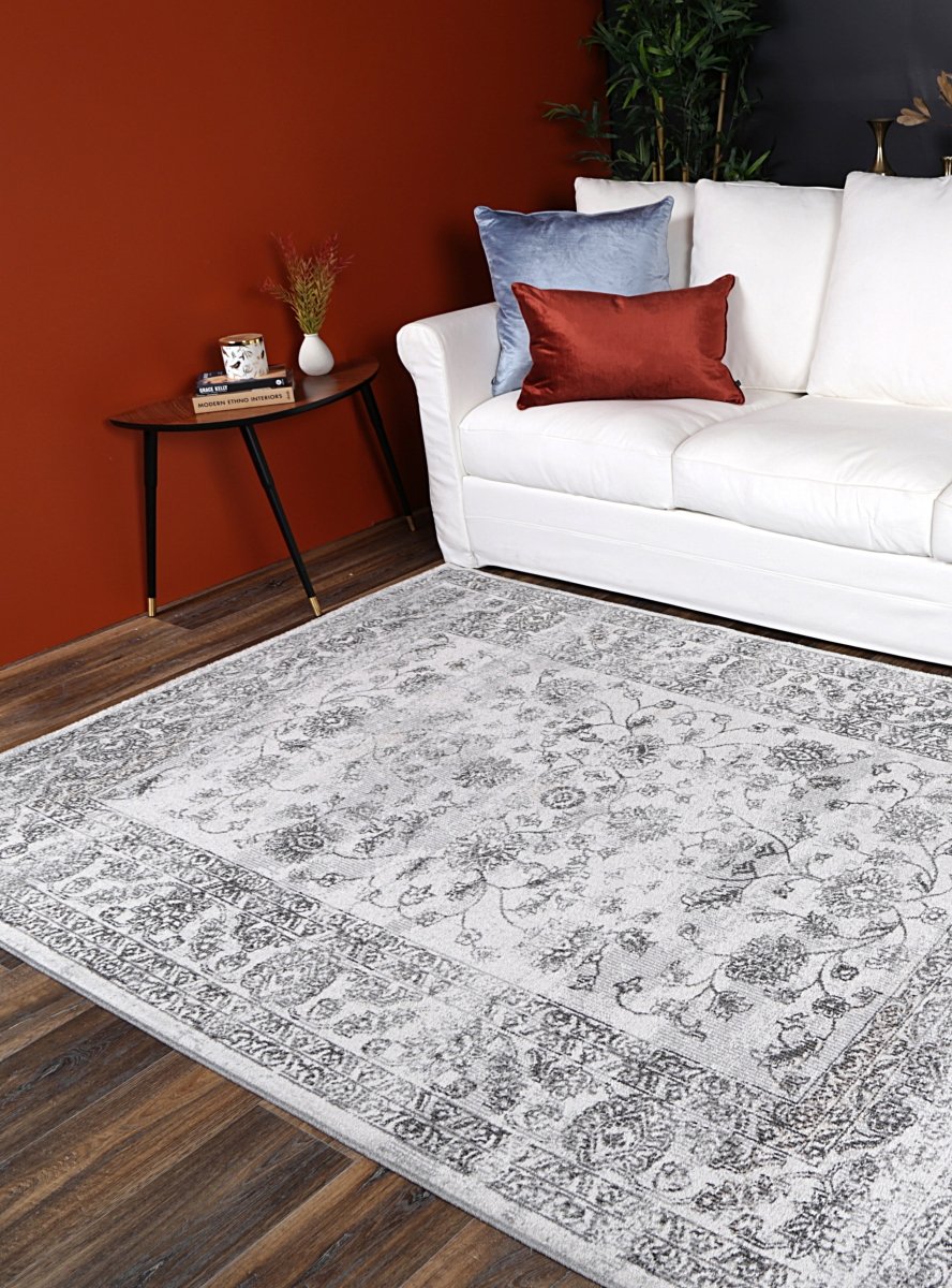 Crisp Serena Grey & Ivory Rug - Ruggy