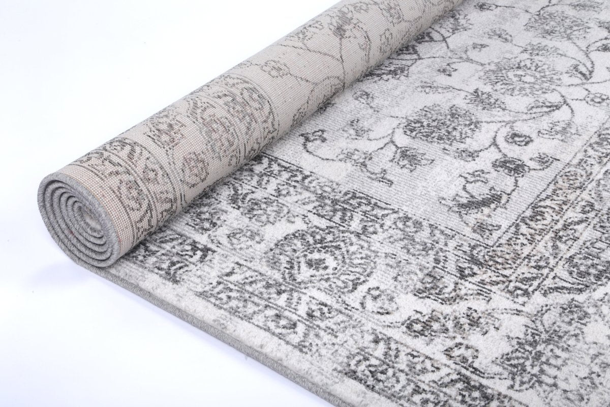 Crisp Serena Grey & Ivory Rug - Ruggy