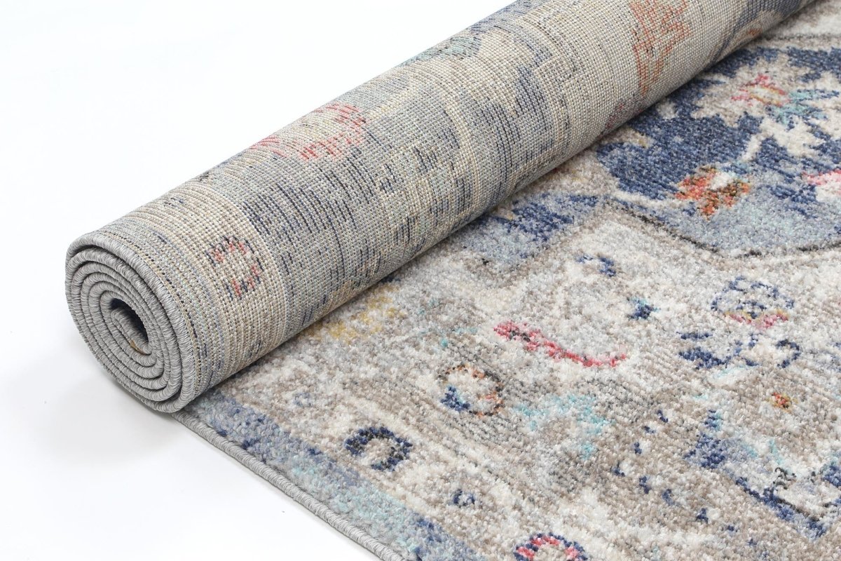 Crisp Transitional Navy Multi Rug - Ruggy