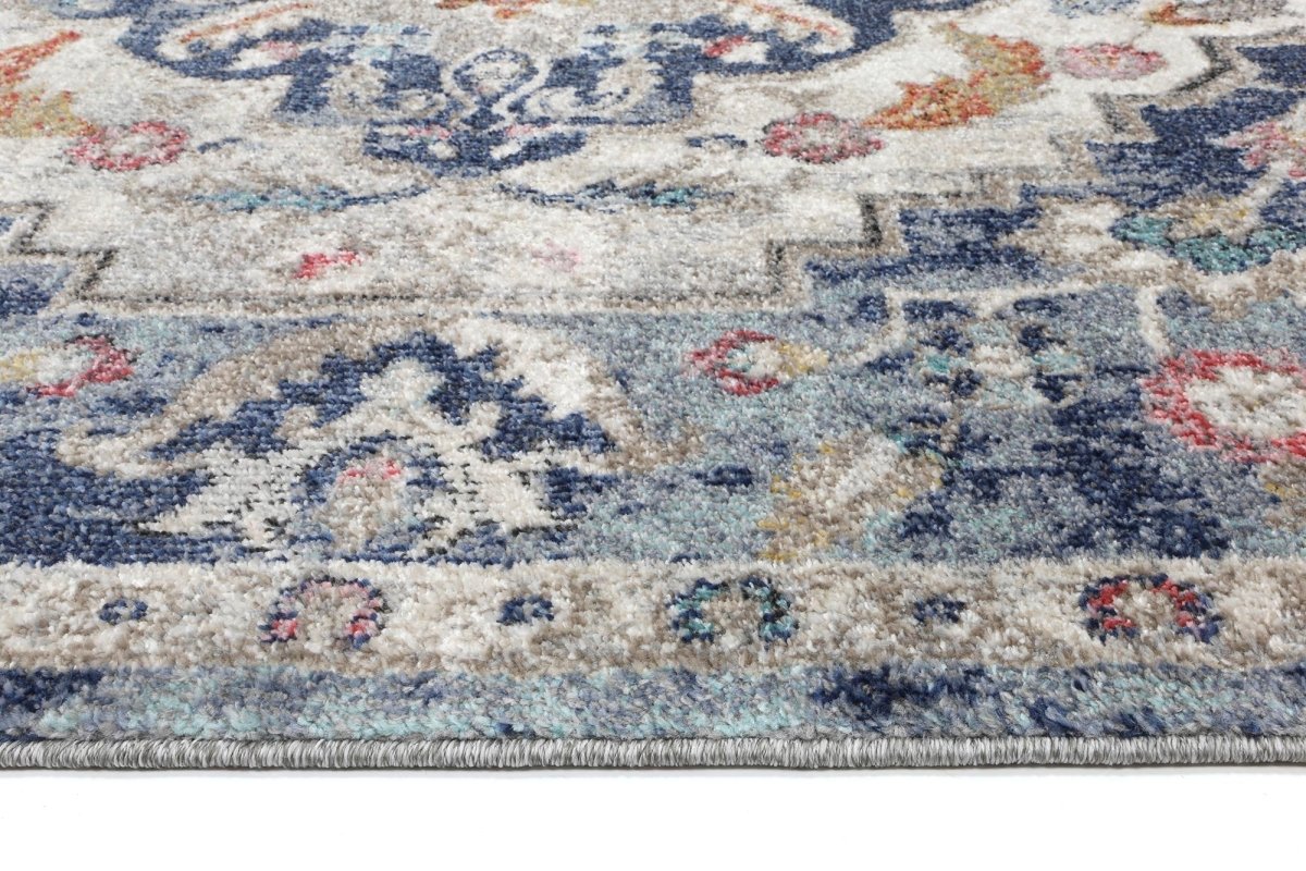 Crisp Transitional Navy Multi Rug - Ruggy