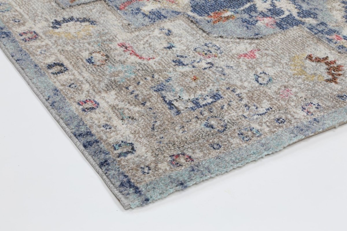 Crisp Transitional Navy Multi Rug - Ruggy