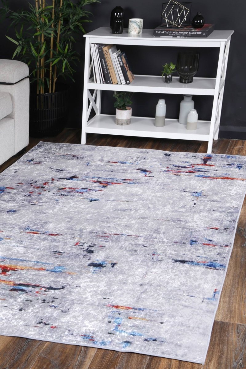 Dazzle Modern Silver Multi Rug - Ruggy