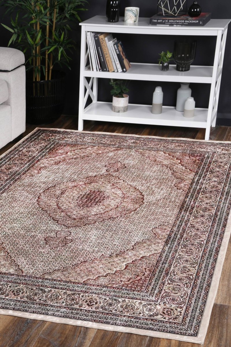 Dazzle Transitional Brown Ivory Rug - Ruggy