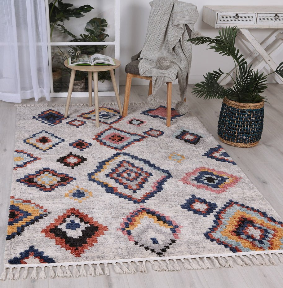 Divine Vintage Boho, White Rug - Ruggy