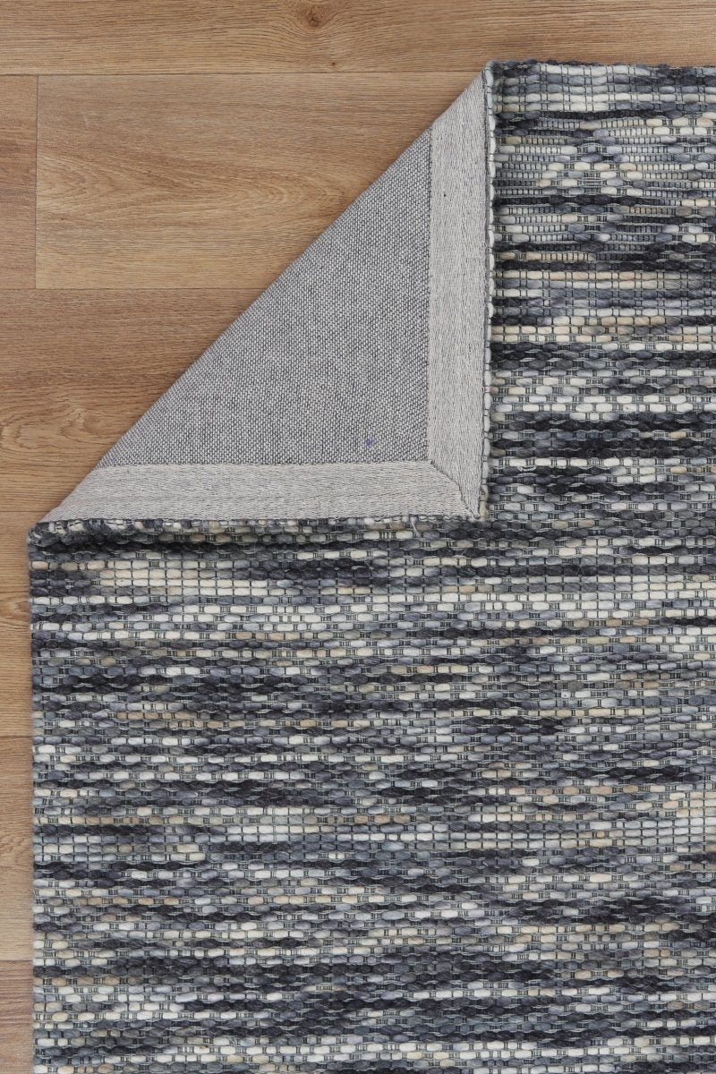 Dulcet Chevron Stone Wool Rug - Ruggy