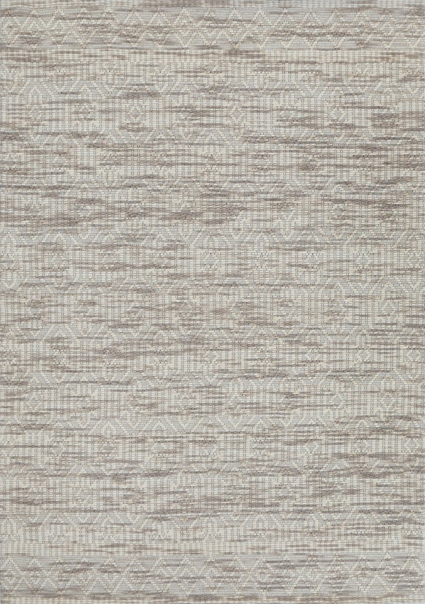 Dulcet Geometric Beige Wool Rug - Ruggy