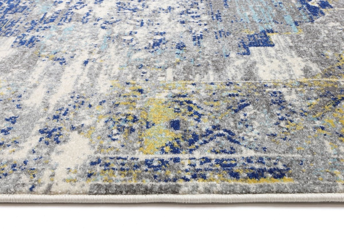 Eclipse Blue Green Distressed Rug - Ruggy