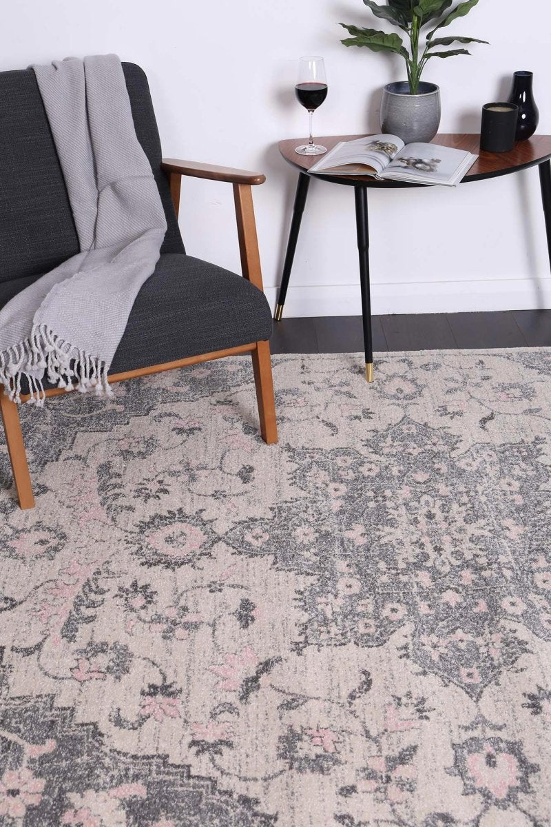 Eclipse Grey Ivory Rug - Ruggy