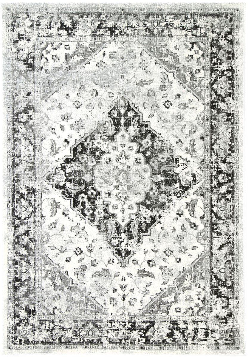 Eclipse Grey Traditional Rug - Ruggy